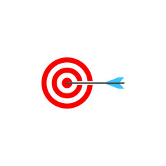Target Icon Logo Design Template for marketing technology business health company with modern high end look