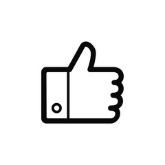 Thumbs up vector border icon. This icon use for admin panels, website, interfaces, mobile apps