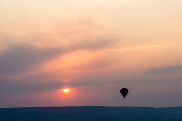 Ground,balloons  and sky