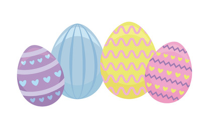 decorated eggs of easter