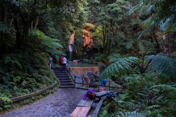 Caldeira Velha, Hot Springs in Ribeira Grande, São Miguel Island, Azores, Portugal