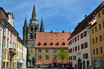Naklejka na ściany i meble Türme der Gambertus-Kirche Ansbach