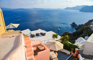 Fototapeta premium Landscape of beautiful Santorini Island