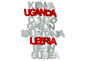 Fototapeta premium Uganda end liberia