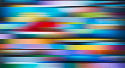 Abstract many-colored light trails, motion blur effect