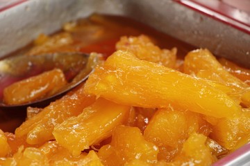 Sweet potato with coconut milk ,Thai dessert