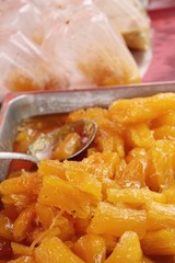 Sweet potato with coconut milk ,Thai dessert