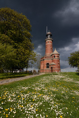 sch&ouml;ner Backstein Lechtturm in Kiel Holtenau am Tiessenkai