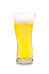 Beer glass isolated on white