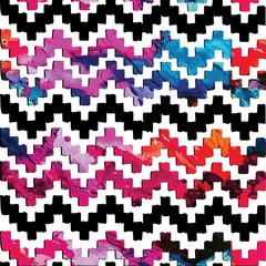 Seamless pattern with zigzags. Stylish ethnic pattern. Bright, summer background.
