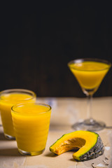 glass of pumpkin juice