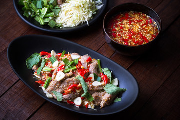 spicy pocks with vegetables