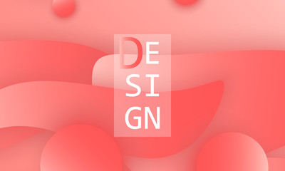 Coral color abstract background. Vector.