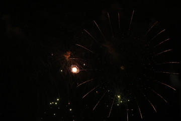 Silvester Feuerwerk Raketen am Neujahr