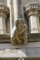 Gargoyle sculpture on a historic building in York England