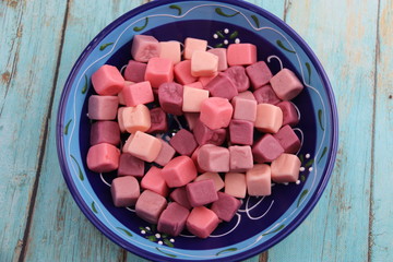 Bonbons en cubes
