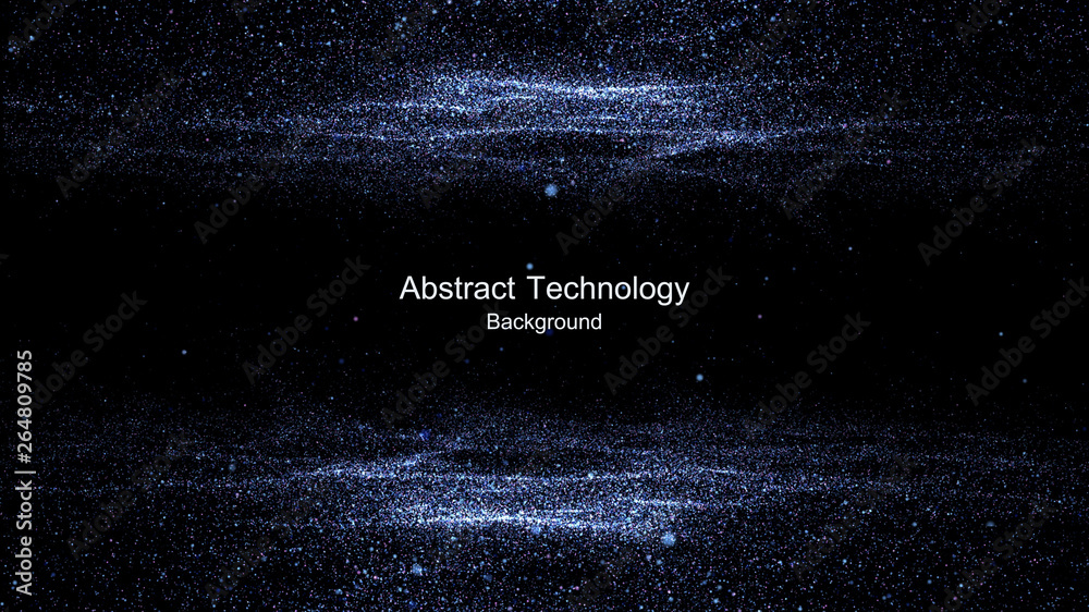Wall mural abstract technology background with light effect