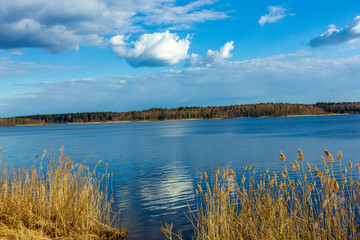 landscape with lake and sky