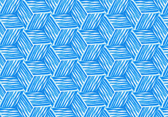 Abstract bright blue repeating pattern