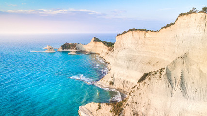 Fototapeta na wymiar Beautiful view of Cape Drastis in the island of Corfu in Greece