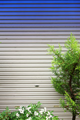 Metallic roll up door background