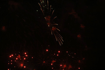 Silvester Feuerwerk Raketen am Neujahr