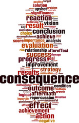 Obraz premium Consequence word cloud