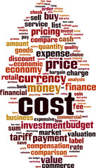 Obraz premium Cost word cloud