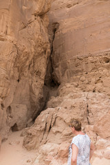 woman in timna national park