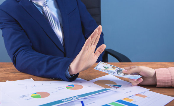 businessman stop bribe