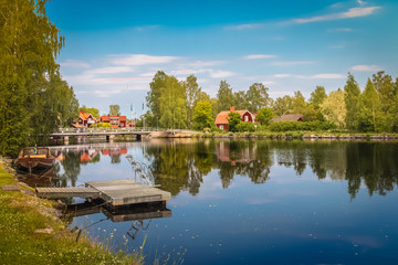 Naklejka premium Sundborn /Dalarna /Sweden on a fine summer day