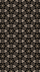 Ornate geometric pattern and abstract multicolored background