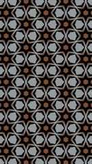 Ornate geometric pattern and abstract multicolored background