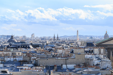 Scenic rooftop view of Paris, France. Paris Skyline with landmark in France.