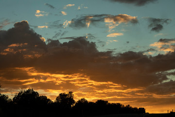 Orange Sunset Clouds