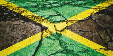 Flag of Jamaica, background, texture.