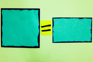 Design business concept Empty copy space modern abstract background. Black bordered blue page written on texts another blank mid yellow equal