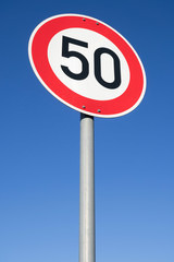 German road sign: speed limit 50 km/h