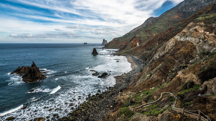 Foam surf of the Atlantic ocean