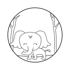 cute elephant animal in forest
