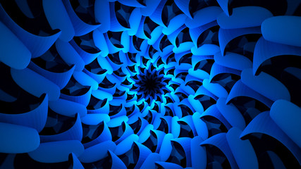Retro vortex trippy dmt concept in retro white on blue