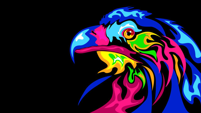The abstract stylization of the eagle