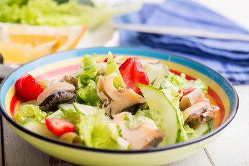 Rapana Salad.  on a bright plate