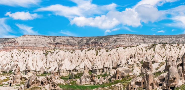 Volcanic landscape in Goreme national park. Cappadocia, Turkey