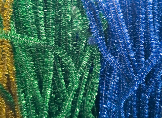 Shiny decorations in different colors