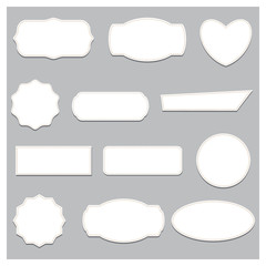 white paper label vector design