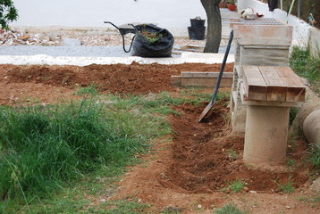 Back Garden Landscape, Construction Site