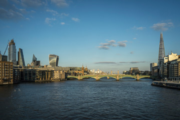 Fototapeta premium Panorama on the river Thames.