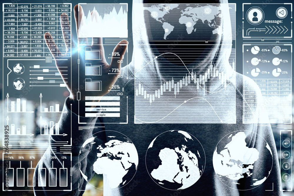 Poster malware and network concept