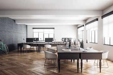 Bright coworking office interior